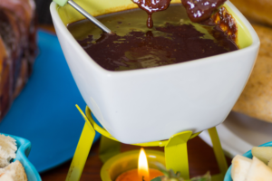 CHOCOLATE FONDUE DAY, CHOICES ARE POT OR FOUNTAIN